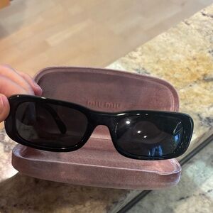 Miu Miu Glossy Black Sunglasses